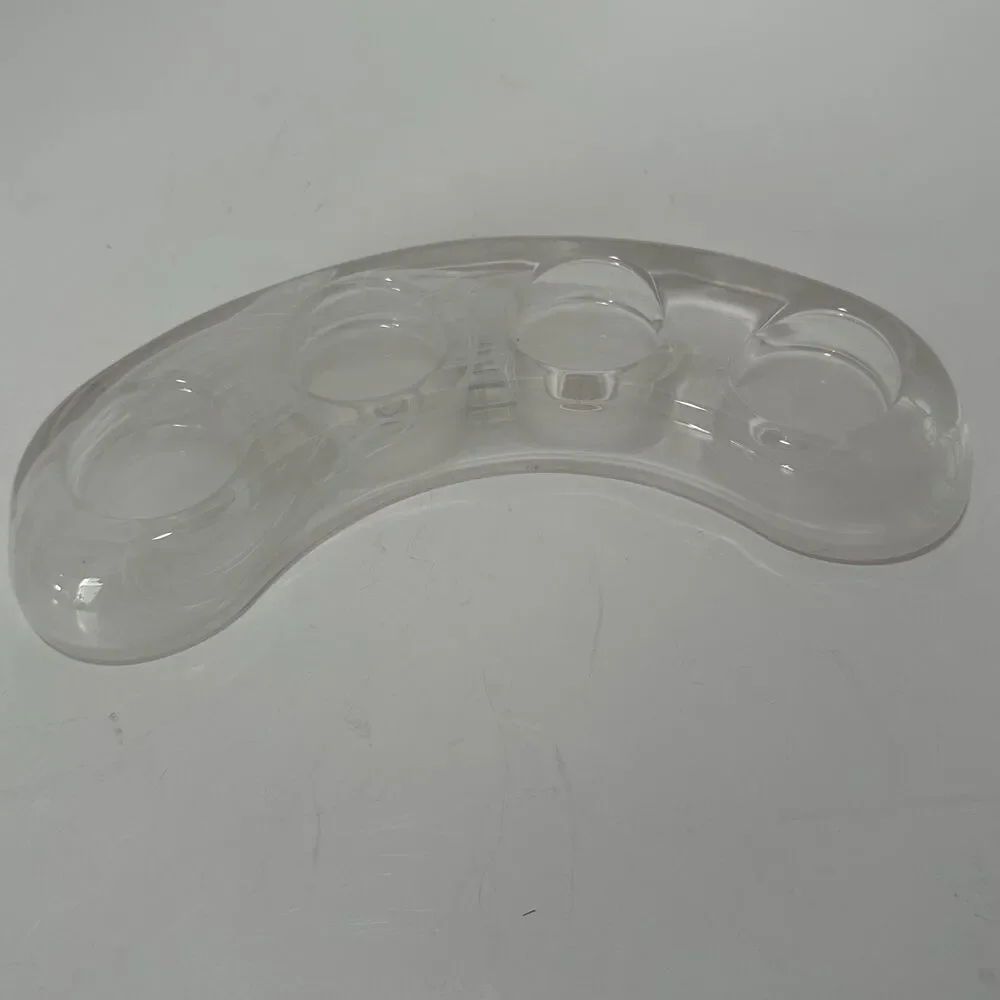 Partylite Vtg 2000 Indulgences Multi Tealight Glass Candle Holder White Swirl